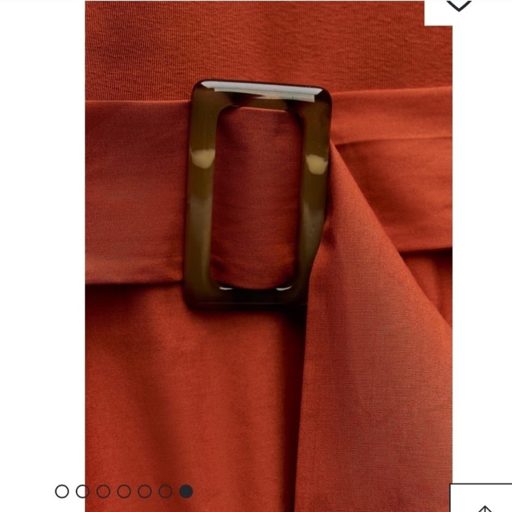 NWT Zara Vibrant Orange Midi Dress - Picture 7 of 8